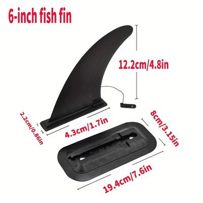 TEMU Plug-in Large Fin For Surfboard Paddleboard Sup, Snap On Detachable Surfboard Tail Fins, Outdoor Surfing Accessories