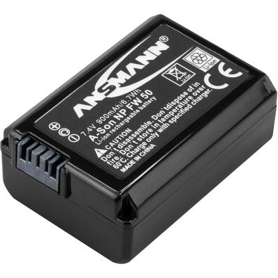 ANSMANN Kamera Akku NP FW 50 Li-Ion 7,4V 900 mAh, für Sony Alpha / NEX / DSC uvm.