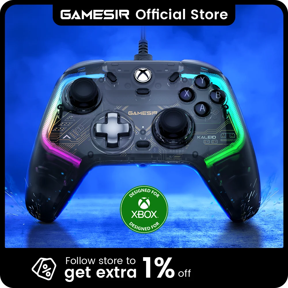 GameSir Kaleid Xbox Controller Kabelgebundenes Gamepad für Xbox Series X, Xbox Series S, Xbox One-Spielekonsole, mit Hall-Effekt-Joystick Image