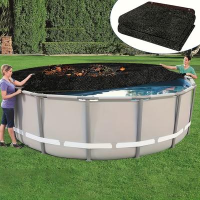 TEMU Leaf Net Pool Cover, Round Swimming Pool Net Covers For Above Ground Pools, Winter Above Ground Pool Covers Mesh Cover To Catching Leaves