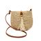 Umhängetasche aus gewebtem Stroh für Damen – Boho-Handtasche mit Quaste, Perlendetail und Lederriemen für sommerliche Strandausflüge und Freizeitaktivitäten