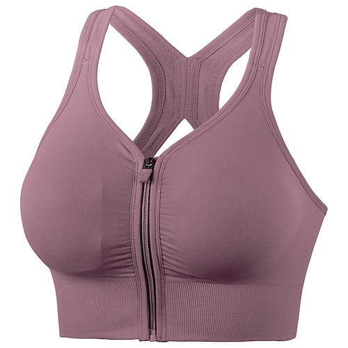Damen Leichte Unterstützung Sport Bustier bh Sport-BH Bustier Rückenfrei Herausnehmbares Polster BH-Oberteil Gefüttert Fitness Freizeit Sport Laufen Atmungsaktiv Leichtgewichtig Weich Schwarz Rosa Image