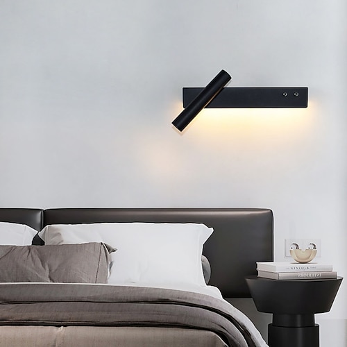LED-Wandleuchten für den Innenbereich, verstellbare Wandleuchten mit Schalter, Beleuchtungskörper, Lampen, warmweiße Wandbeleuchtung für Schlafzimmer, Arbeitszimmer, Büro, 110-240V Image
