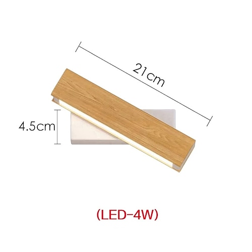 Led wand lampe 4w nordic minimalistischen holz moderne einstellbare beleuchtung bar restaurant wohnzimmer veranda wand lampe korridor dekoration 110-240v Image