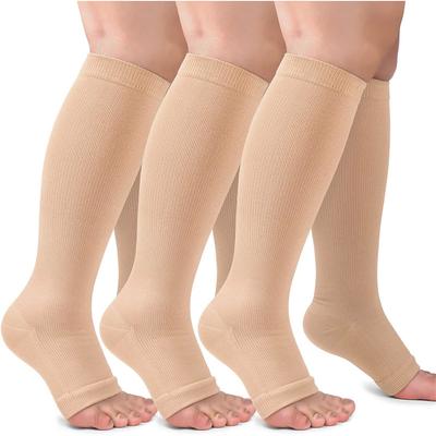 3 Pairs Toeless Compression Socks,15-20mmHg Neuropathy Socks Bunion Socks Opened Toe Compression Stockings for Men Women,Suit for Running,Nurse,Travel,Cycling,Athletic