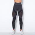 Per donna Pantaloni da yoga Leggings da yoga Rete Patchwork Vita Alta Yoga Allenamento in Palestra Pilates Collant Blocco di colori Grigio scuro Nero Verde militare Spandex Gli sport Abbigliamento