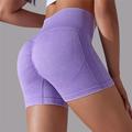 Per donna Shorts da Palestra Shorts da yoga Shorts da allenamento Vita Alta Yoga Allenamento in Palestra Pilates Pantaloncini Grigio scuro Azzurro cielo Viola Gli sport Abbigliamento sportivo