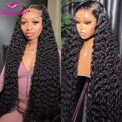 13x6 Water Wave Lace Frontal Wigs Human Hair Pre Plucked Brazilian Remy Human Hair Wigs With Baby