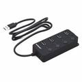 MaxTech - Hub 4 Porte Usb 3.0 Adattatore Di Alimentazione Per Laptop Desktop Hub3-04 -