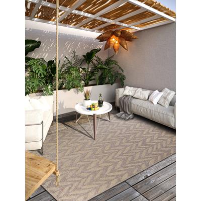 Outdoorteppich VILLEROY & BOCH "Georgette", beige, B:200cm H:4mm L:290cm, Polyester, Teppiche, In-& Outdoor, Flachgewebe, wetterfest, Terrasse, Balkon, modern, Trend Image