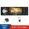 Autoradio 1 Din Lettore audio stereo FM da 4,1 pollici Supporto Autoradio Bluetooth Telecamera retrovisore Volante Contral