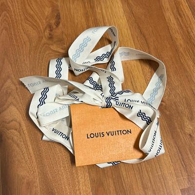 Louis Vuitton Party Supplies | Authentic Louis Vuitton Ribbon And Gift Card | Color: Blue/Cream | Size: Os