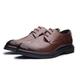 NVNVNMM Formal Shoes for Men Shoes Men Pointy Casual Men‘s Shoes Spring Summer Autumn Winter Leather Shoes Business Flats(Color:Brown,Size:6.5)