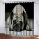 Blackout Curtains For Bedroom 2 Panels, 3D Animal Puppy Print Pattern Thermal Curtains For Living Room Eyelet, Modern Super Soft Microfiber Drapes For Home Decoration 94 Inch Drop