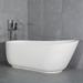 67 in. x 32 in. Stone Resin Solid Surface Freestanding Soaking Bathtub in Matte White