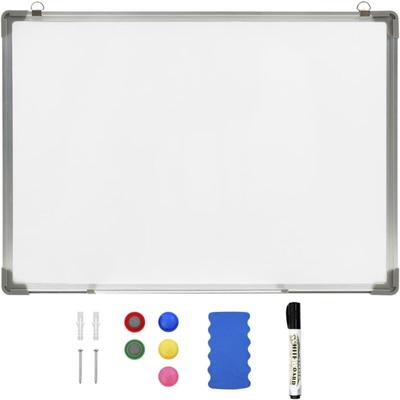 Magnetisches Whiteboard Weiß 90 x 60 cm Stahl Vidaxl