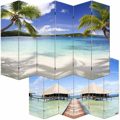 Foto-Paravent Paravent Raumteiler Spanische Wand Bagheria MVG-zertifiziert 180x240cm, Strand Image