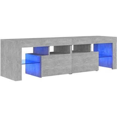 TV-Schrank mit LED-Beleuchtung Betongrau 140x36,5x40 cm Vidaxl