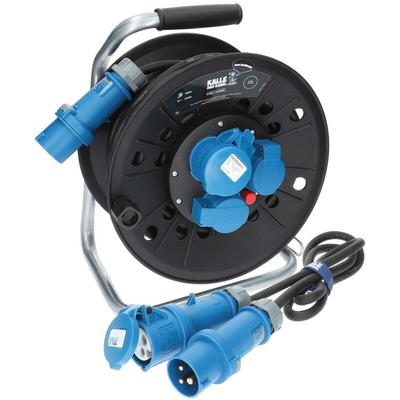 Kalle Campingkabeltrommel cee 230V 16A 2,5mm² IP44 25 Meter im Set mit Anschlussleitung 1,5 Meter Image