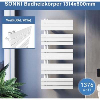 Badheizkörper Design Heizkörper Paneelheizkörper Handtuchwärmer Weiß 600x1314mm - Sonni Image