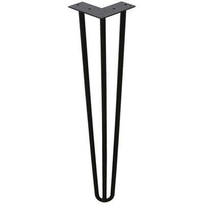 Vingo - swanew 4 Stück tischbeine metall schwarz Tischkufen Haarnadel Tischbein 12 mm, Hairpin Legs Image