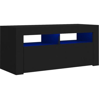 TV-Schrank mit LED-Beleuchtung Schwarz 90x35x40 cm vidaXL