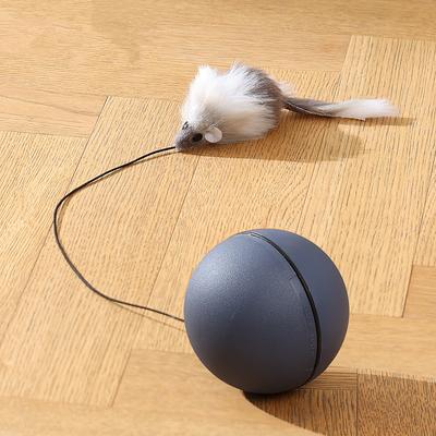 Battery-Operated Interactive Cat Toy Ball with Tracking MouseAutomatic Rolling Teaser For All Breeds Battery-Powered (BatteriesNot Included)