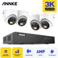 5MP kit videosorveglianza nvr 4 telecamere intelligente doppia luce visione notturna app/pc remoto