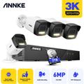 Poe Kit Videosorveglianza 6MP nvr 4 × 5MP ip Camera Sorveglianza ir Visione Notturna Colori