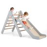 Toboggan 2 en 1 Goplus avec Triangle Escalade Montessori, Rampe, Charge 60 kg, Jeux Montessori pour