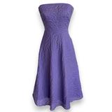 J. Crew Dresses | J.Crew Lorelei Dress Purple Deco-Dot Strapless Textured Fit & Flare Dress | Color: Purple/Red | Size: 4