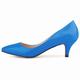 XCVFBVG Pumps Women's Shoes Basic Thin Heel high-Heeled Shoes Wedding Shoes Valentine's Day Shoes Women's Shoes Really Slippery Spring and Autumn(Color:Blue,Size:6)