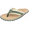 Gumbies Corker Unisex Flip Flops, with Supersoft Cotton Toe Post, Sustainable Cork & Recycled Rubber Sole - Comfort Guaranteed - Khaki 8