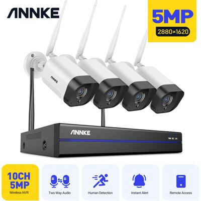 5MP wlan Überwachungskamera Set Außen 4X 5MP Kameras cctv Videoüberwachungssets Wireless System