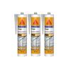 3er-Set elastischer Silikondichtstoff Sika Sika seal-162 Verglasung - Transluzent - 300ml