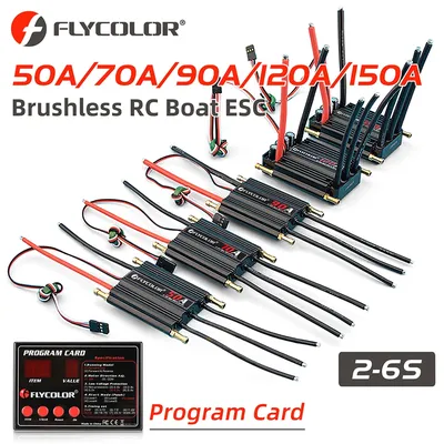 Flycolor 50A/70A/90A/120A/150A Speed Controller Brushless ESC Support 2-6S BEC 5.5V/5A for Model