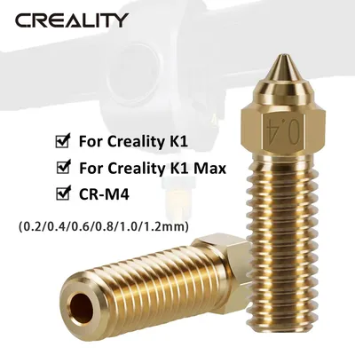 Creality K1/K1 Max Nozzle 1pcs Brass High-speed 3D Printer Nozzles 0.2/0.4/0.6/0.8/1.0/1.2mm Fit 1.75mm Filament for K1MAX CR-M4