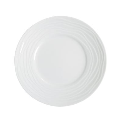 6er Set Dessertteller aus Porzellan, Weiß