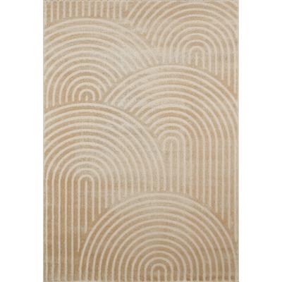 Beigefarbener Teppich mit Bogenreliefmus+C194ter - 160x230