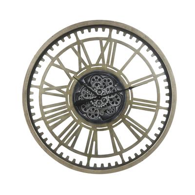 Uhr mit Zahnrädern, anthrazitgrau, D90cm