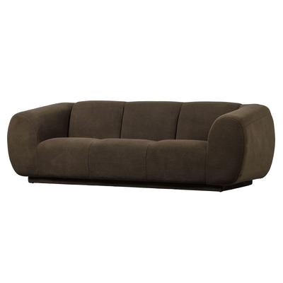3-Sitzer-Sofa aus Stoff, braun