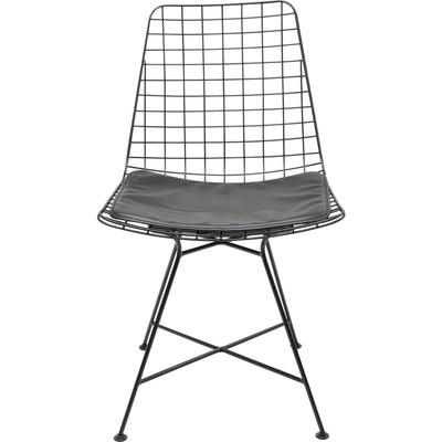 Stuhl mit Geflecht aus Stahl, schwarz