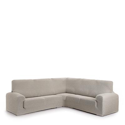 Elastischer 3+1- Sitzer- Ecksofa 450 cm ecru