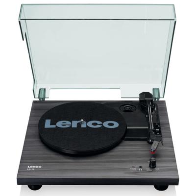 Lenco LS-10BK - Plattenspieler mit Riemenantrieb und Holzgehäuse -