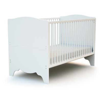 Erweiterbares Babybett Holz Weiß 70 x 140