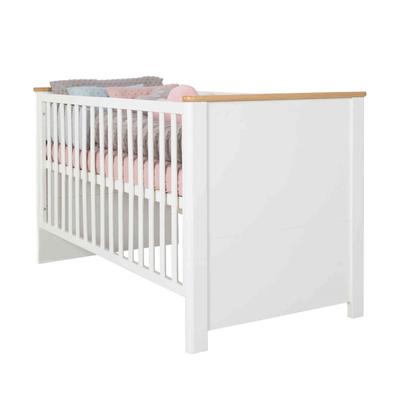 Mitwachsendes Baby-Gitterbett, 70x140cm, Weiß/Artisan Eiche
