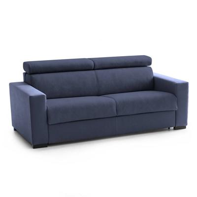 2-Sitzer-Schlafsofa aus blauem Stoff, 200 x 95 x 85 cm