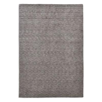 Handgewebter Teppich aus reiner Schurwolle - Grau - 70x140 cm