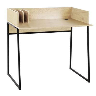 Schreibtisch aus Holz und Metall Beige