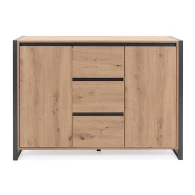 Sideboard mit 2 Türen und 3 Schubladen L120 cm - Braun